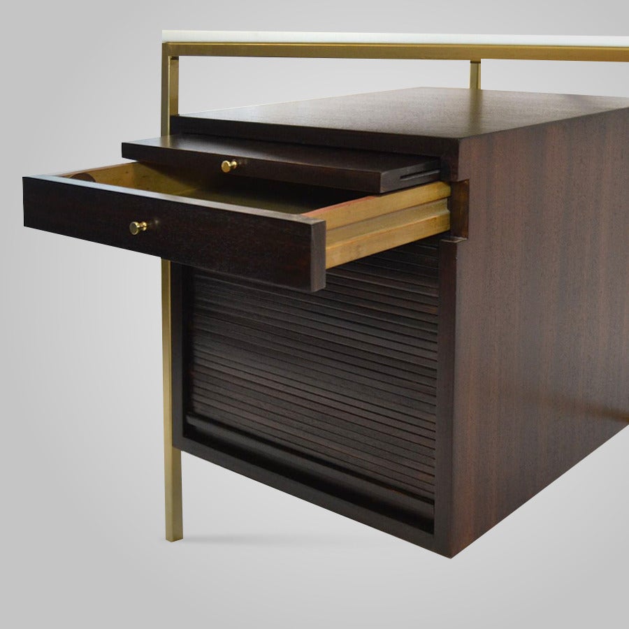 Brass Desk Model C8815 by Paul McCobb, Irwin Collection, circa 1958 In Excellent Condition In Westport, CT