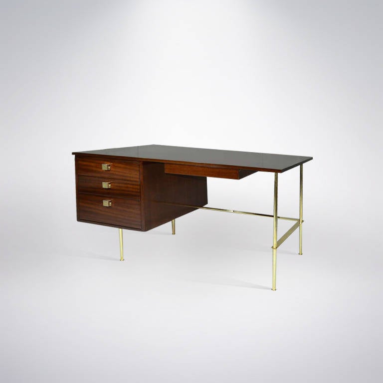 Mid-Century Modern Mahogany Desk by Harvey Probber