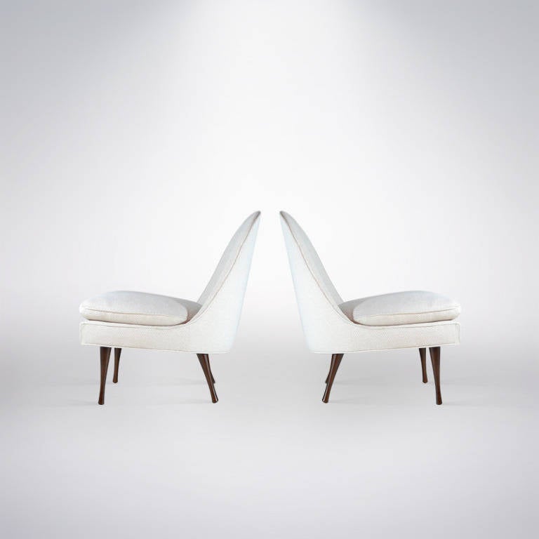 American Pair of Symmetric Lounge Chairs by Paul McCobb for Widdicomb