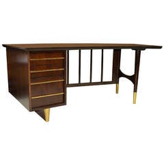Mid-century Executive Desk in the manner of Gio Ponti