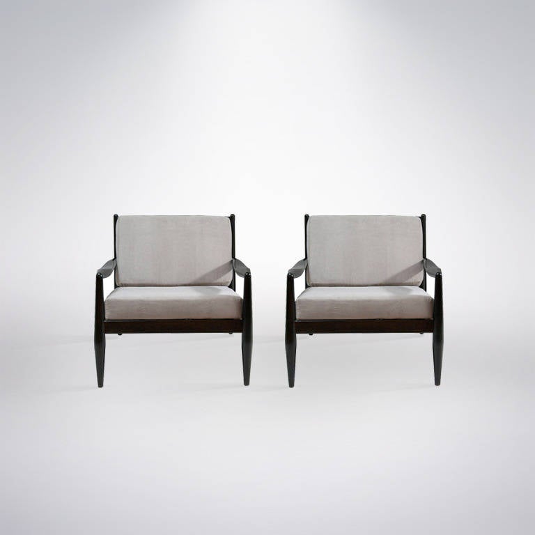 20th Century Pair of Adrian Pearsall Lounge Chairs, Model 834-C