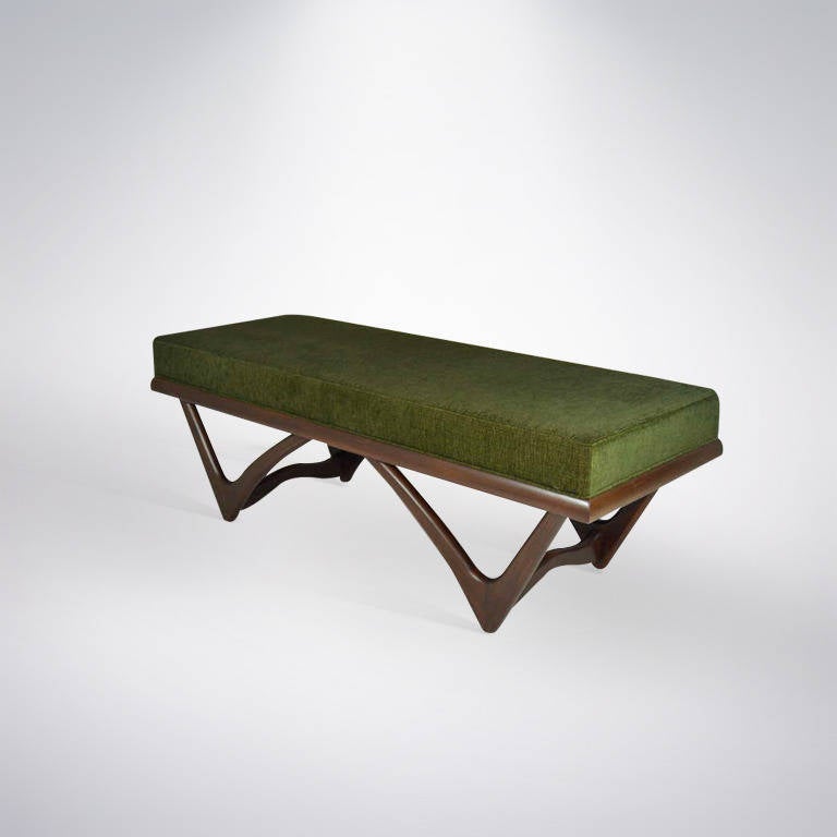 Mid-Century Modern Sculptural Bench in the Style of Adrian Pearsall
