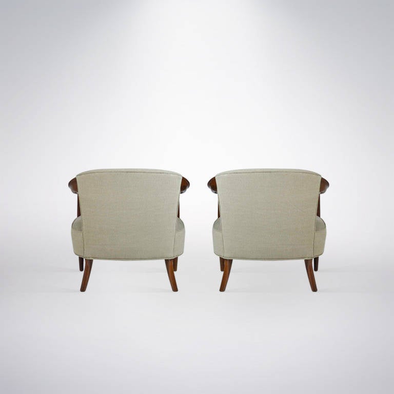 20th Century Pair of Danish Modern Lounge Chairs