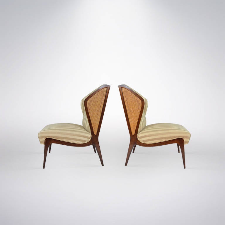 Mid-Century Italian Lounge Chairs after Paolo Buffa 1