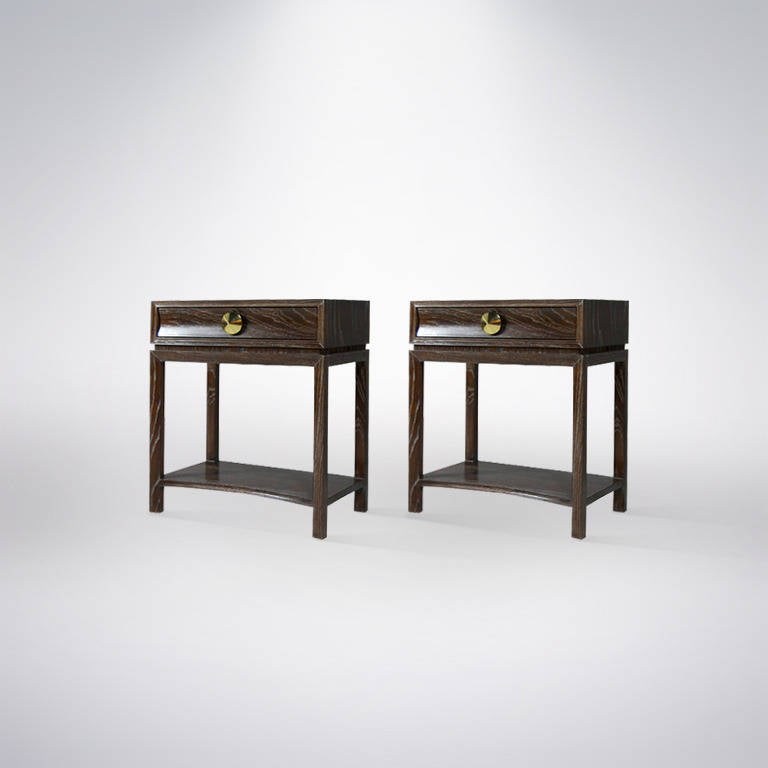 Mid-Century Modern Pair of Side or End Tables by Paul Frankl for Brown Saltman