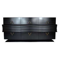 Modern Ebonized Wishbone Dresser