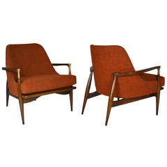 Pair of Lounge Chairs by Ib Kofod-Larsen