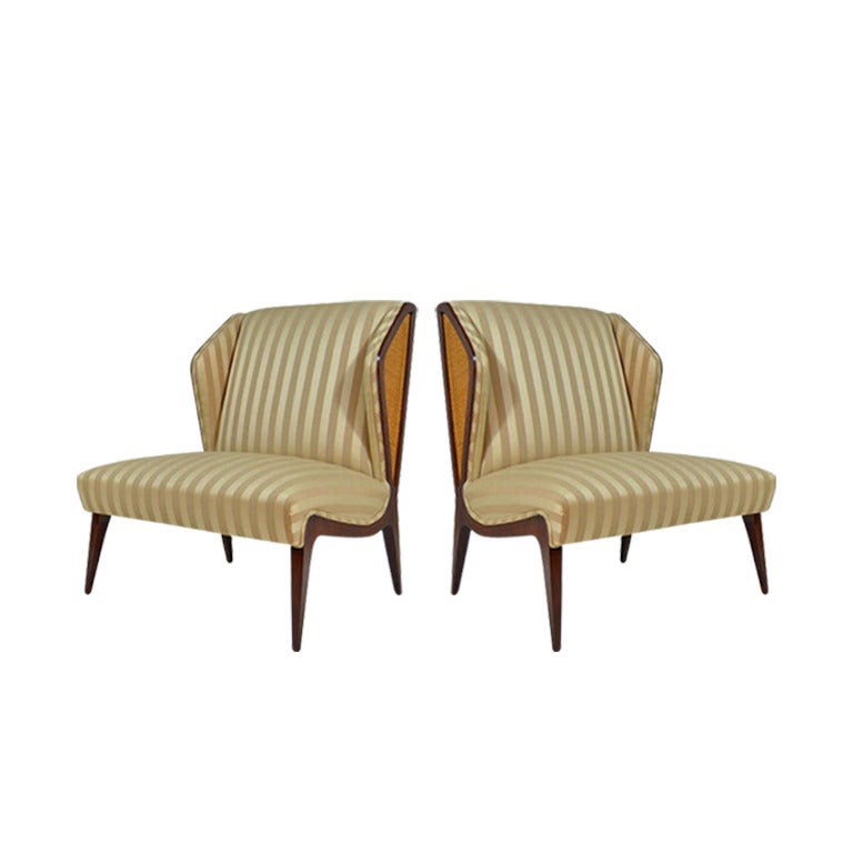 Mid-Century Italian Lounge Chairs after Paolo Buffa 4