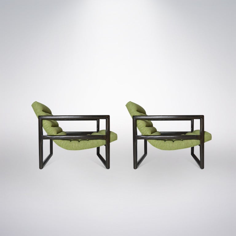 20th Century Milo Baughman for Thayer Coggin Cube Lounge Chairs