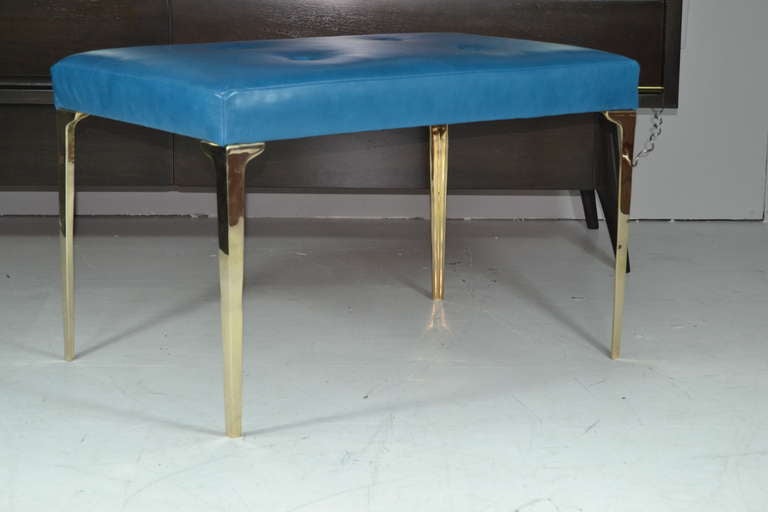 Dynamic Pair of Brass Benches