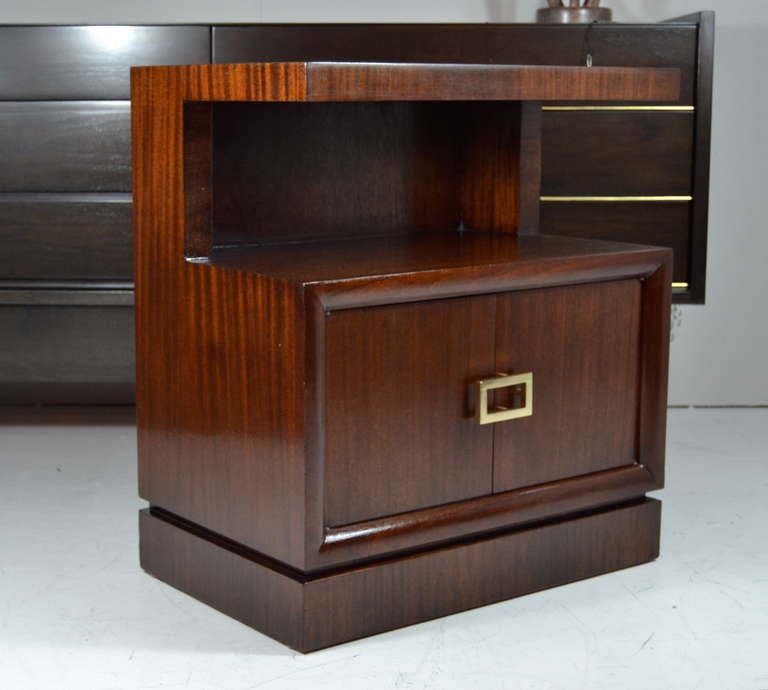 Mid-Century Modern Pair of Mahogany Chests after Grosfeld House