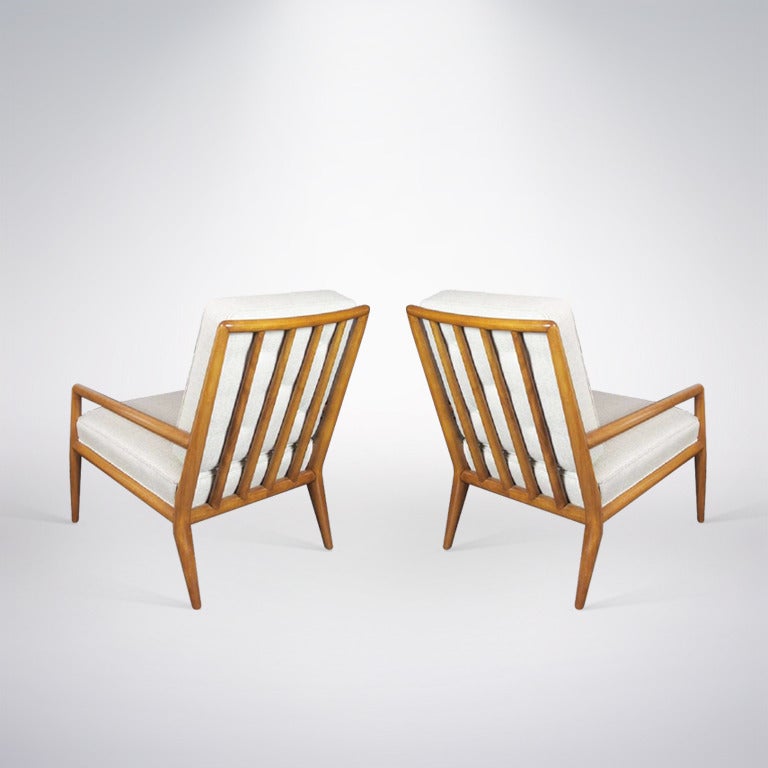 Upholstery T.H. Robsjohn-Gibbings for Widdicomb Lounge Chairs