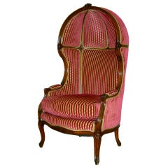 Vintage Hall Porter Carved Wood Chair