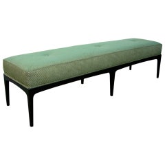 70" Mid-century Ebonized Diamond Bench