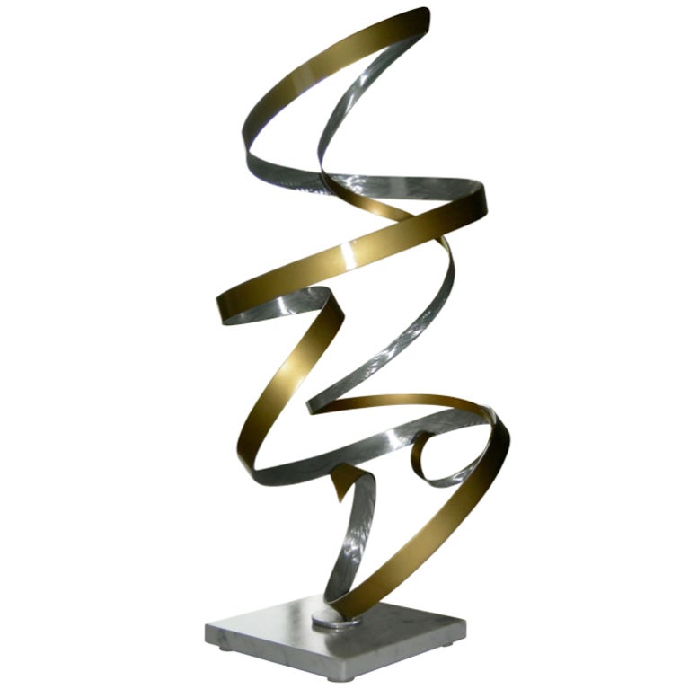 Marble Base Ribbon Sculpture