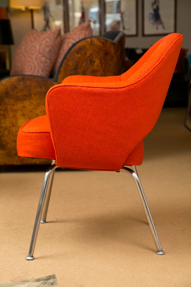 Mid-Century 1960’s Saarinen Executive Lounge Chair Pair In Excellent Condition In Wilton, CT