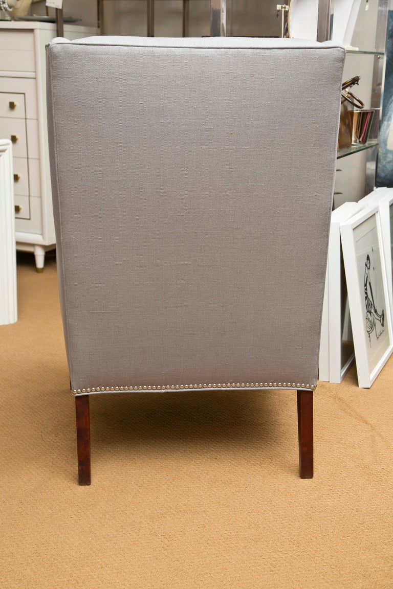 Linen Modern Wing Chair