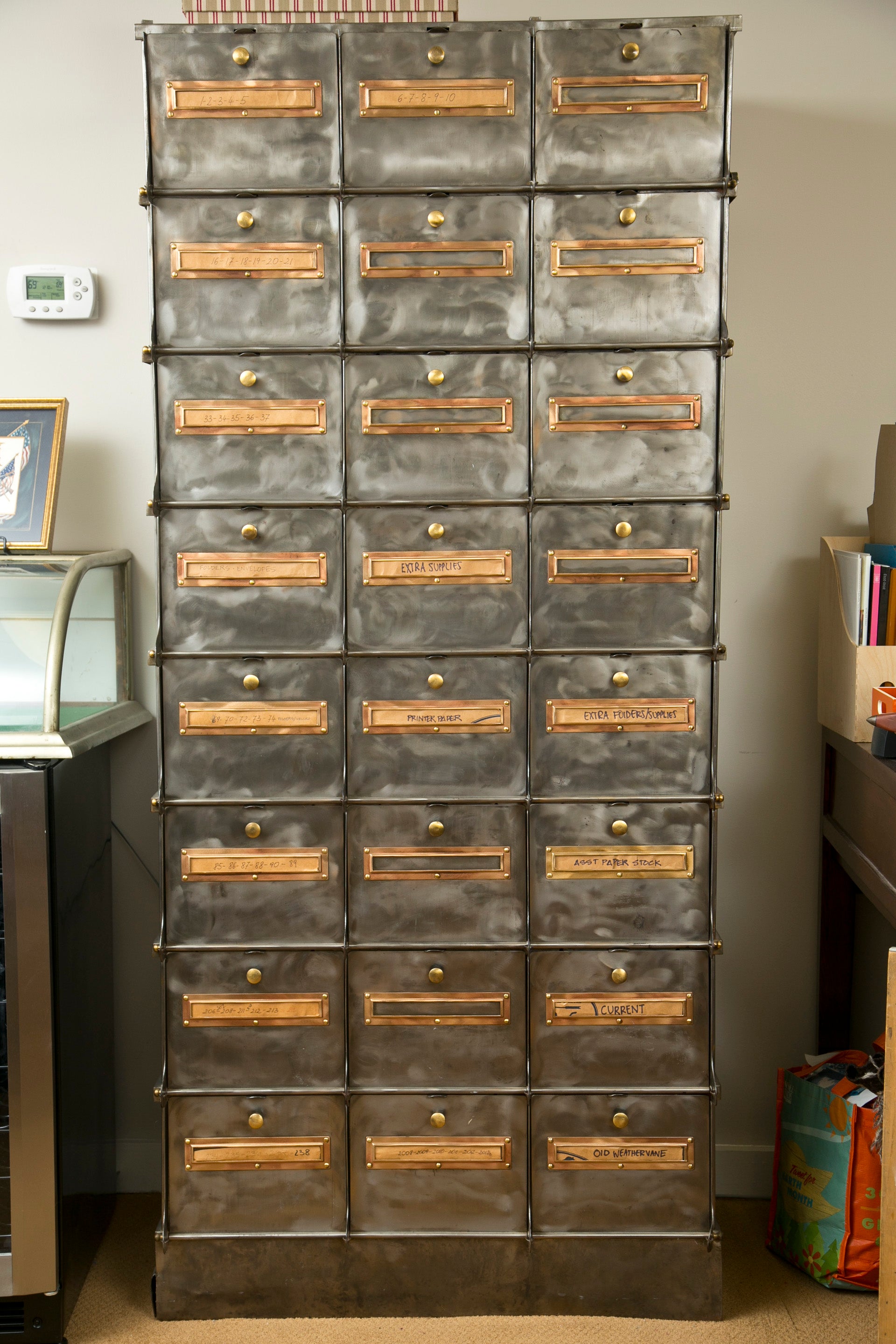 French Industrial Age Postal Cabinet