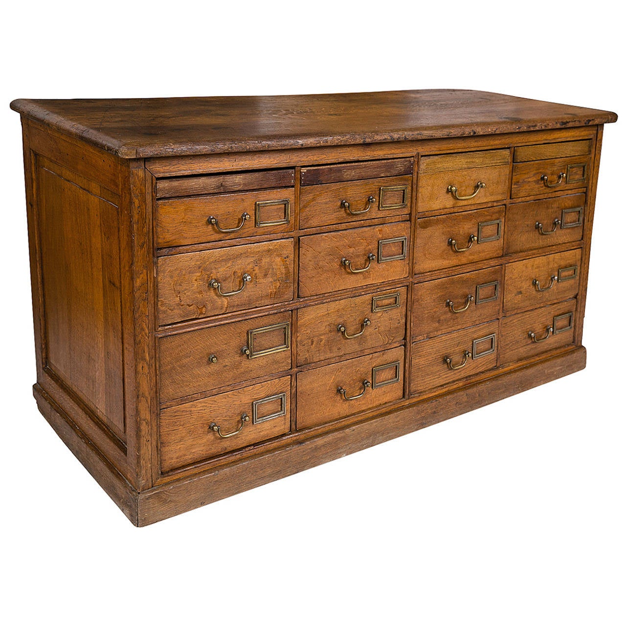 Antique British Solid Oak Library or Postal at 1stDibs