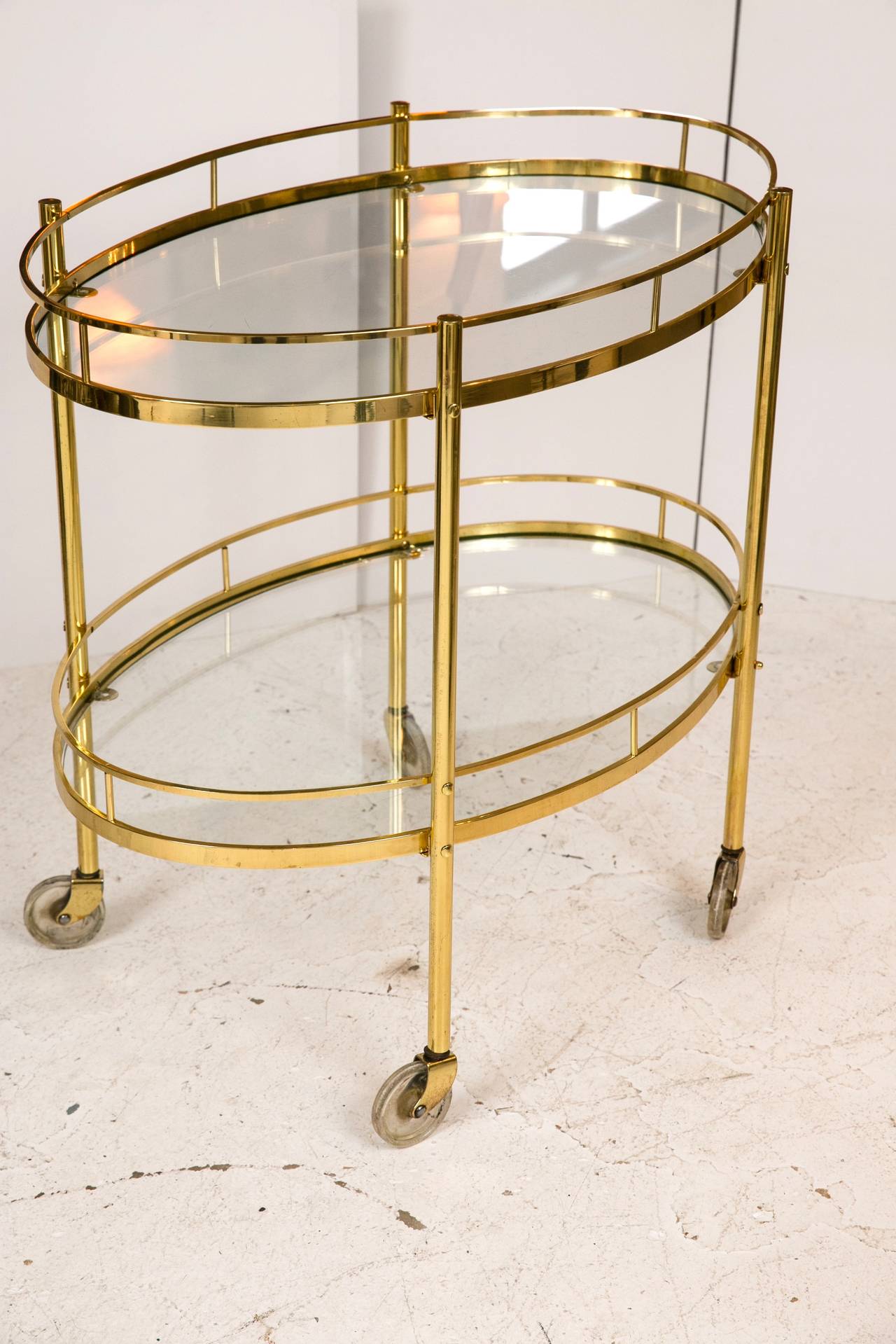 Mid-Century Brass Bar Cart 2