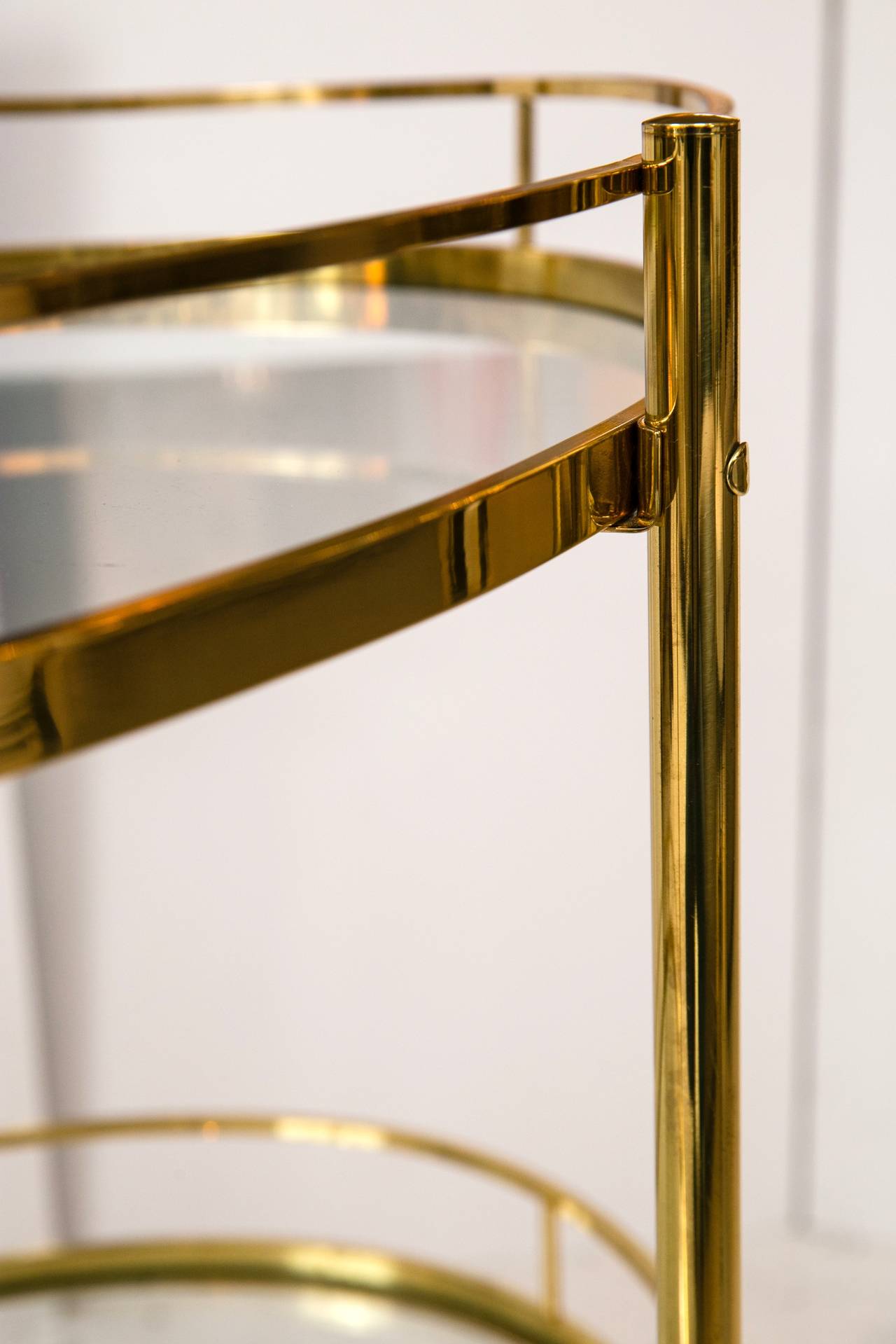 Mid-Century Brass Bar Cart 3