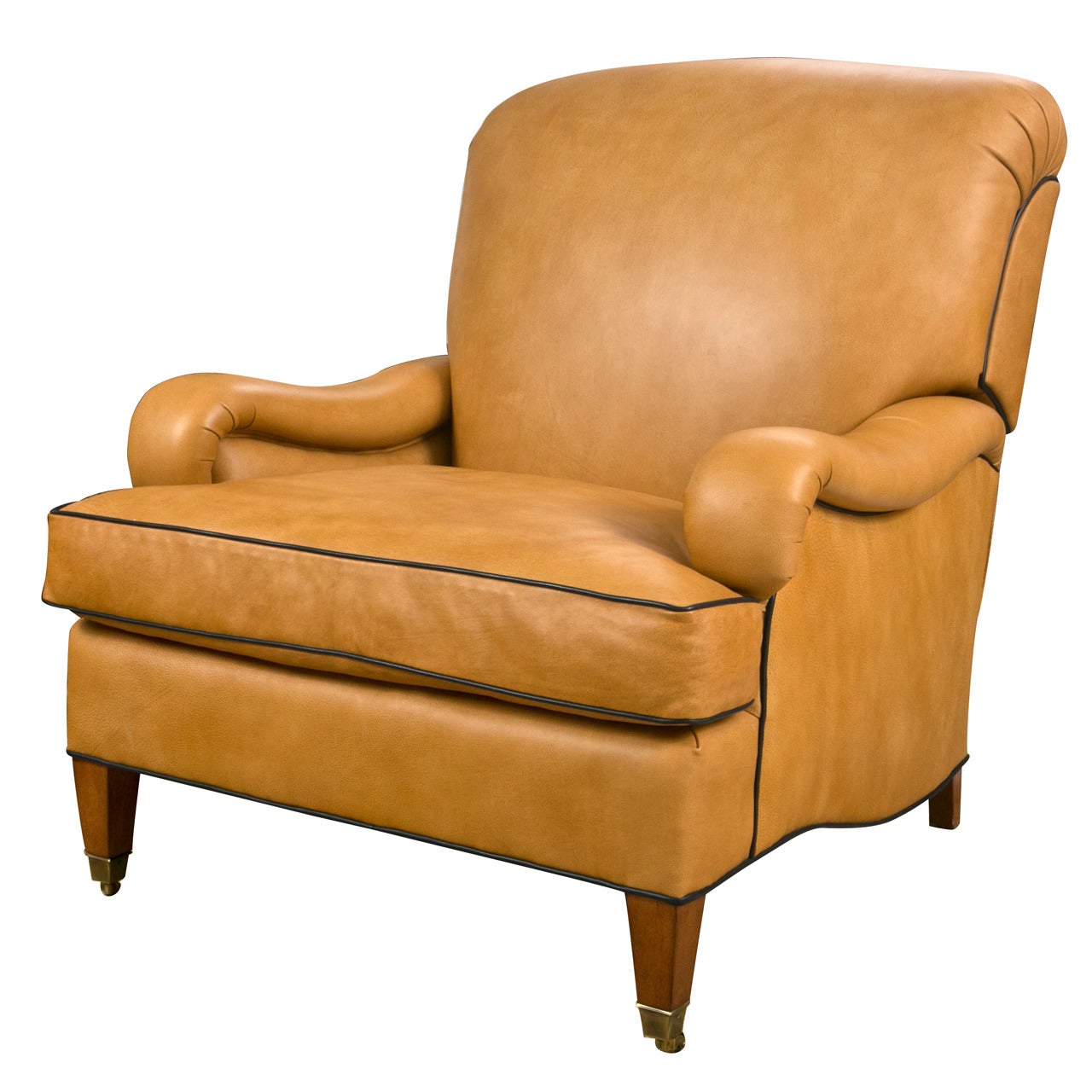Leather Club Chair by Edward Ferrell