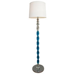 Colored Facet-Cut Glass Hollywood Regency Lamp