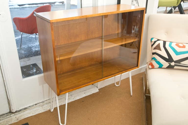 Mid-Century Modern Paul McCobb Planner Group Cabinet Retro-Fitted with Period Hairpin Legs
