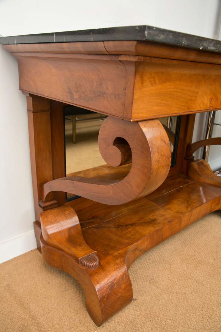 Period Charles X Marble Top Console In Excellent Condition In Wilton, CT