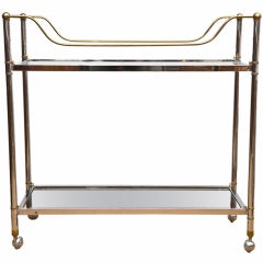 Vintage Early 1970
s Galleried Bar Cart