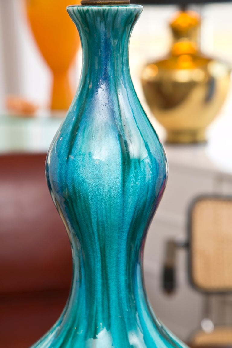 1960's Ceramic Lamp Pair