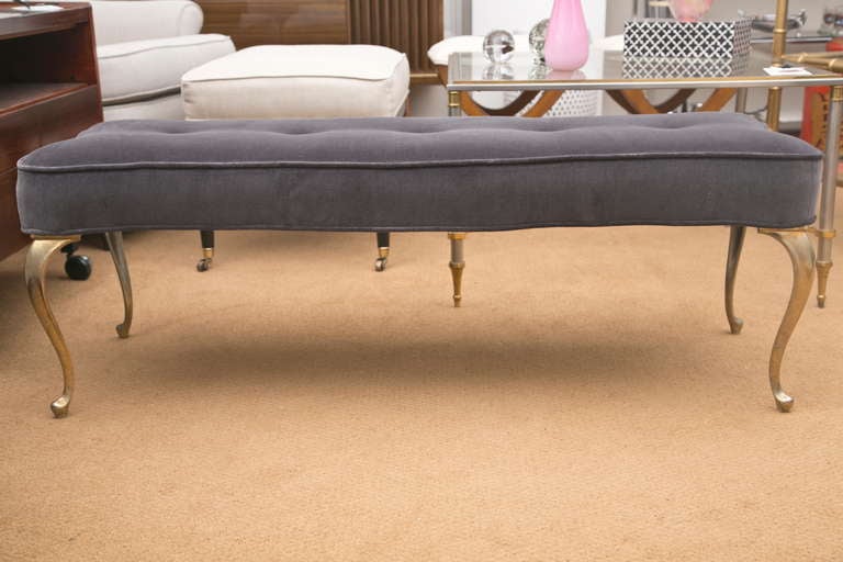 Mid-Century Tufted Bench