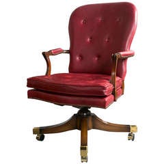 Fine Vintage Leather Desk Chair