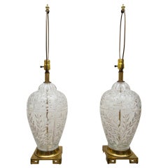 Mid-Century Ginger Jar Lamp Pair