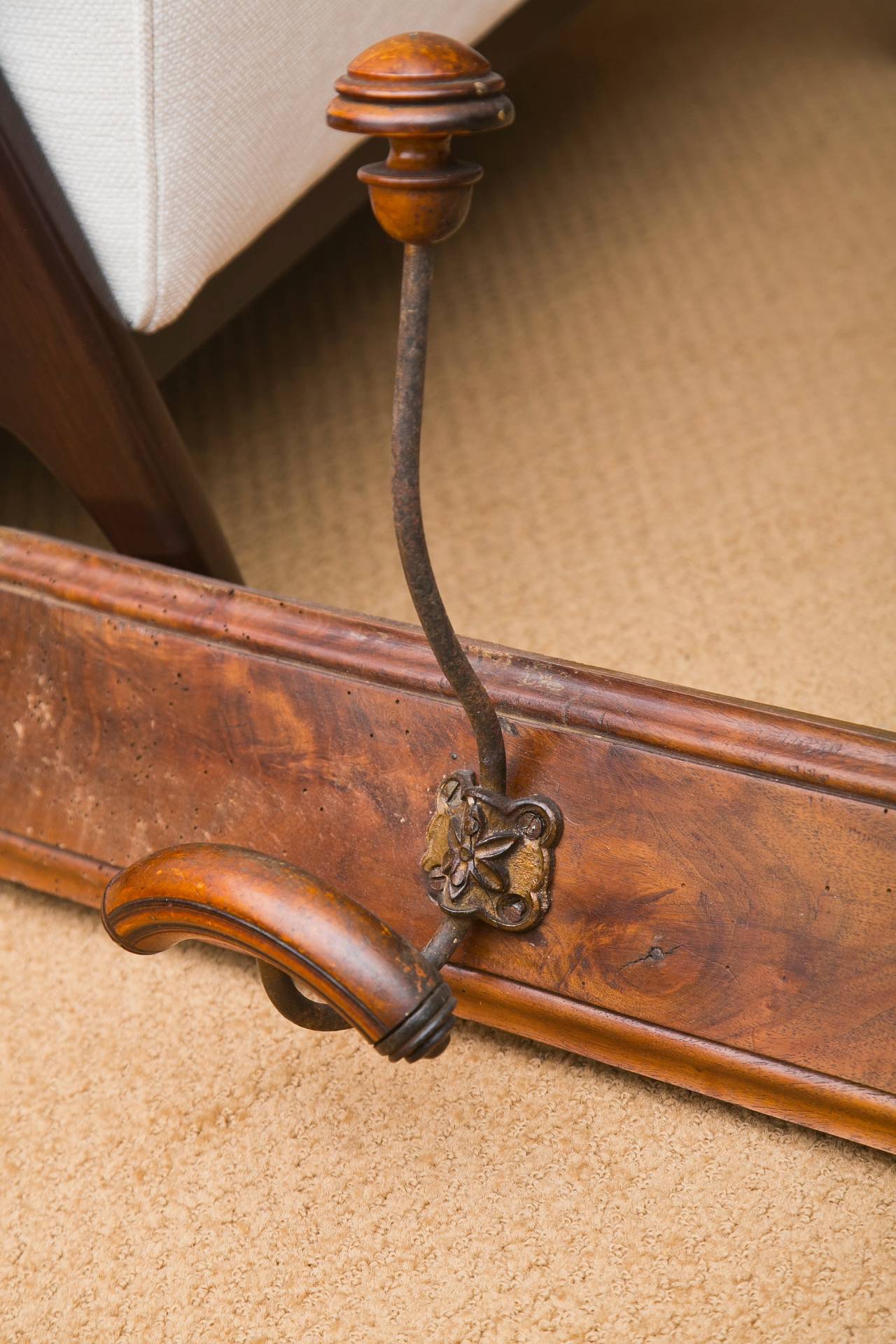 Country Antique French Chestnut Hat/Coat Rack