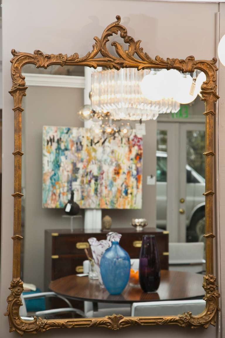 Vintage Pair of 1940's Gilt French Style Mirrors
