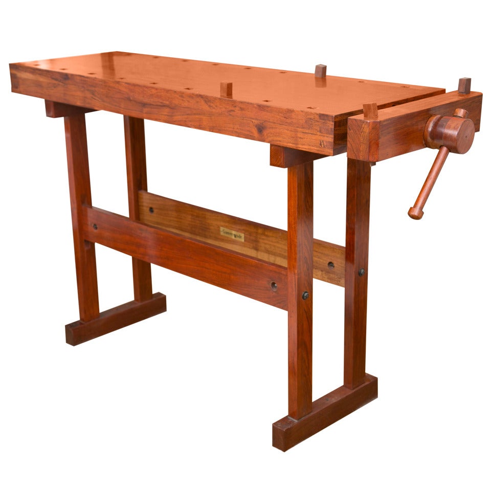 Rhodesian Teak Work Bench