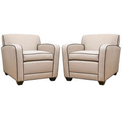 Pair of French Style Custom Club Chairs