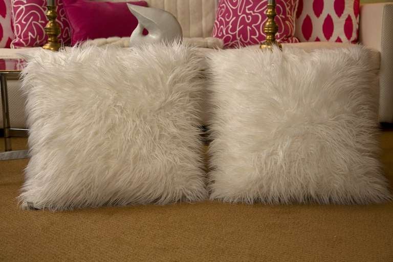 Custom Faux Mongolian Pillow Pair
