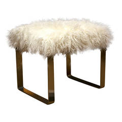 Mongolian Lamb Vanity Stools