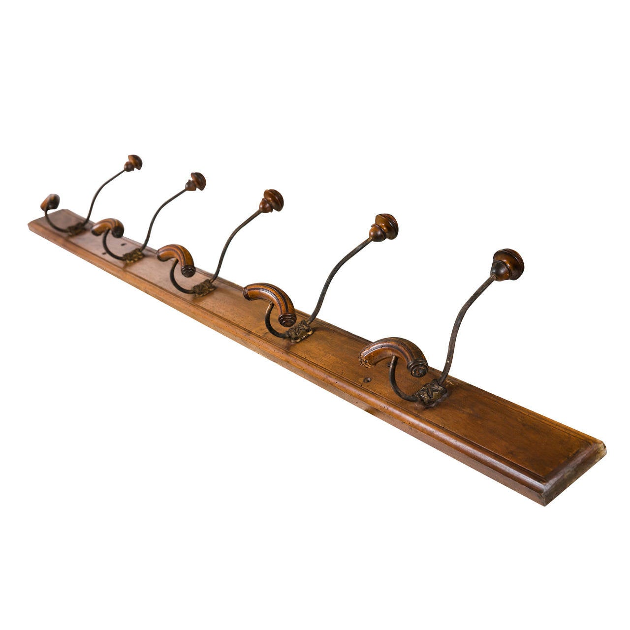 Antique French Chestnut Hat/Coat Rack at 1stdibs