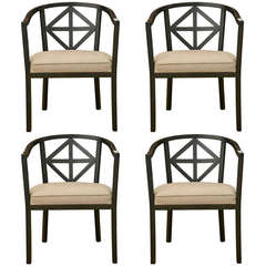 Set of Four Josef Hoffman Chairs by Wittmann