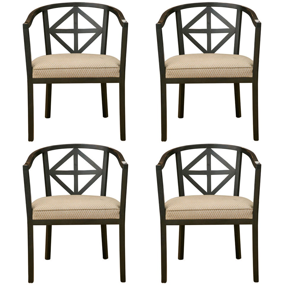 Set of Four Josef Hoffman Chairs by Wittmann