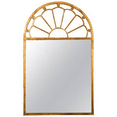Gilt Encrusted Iron Arch Mirror