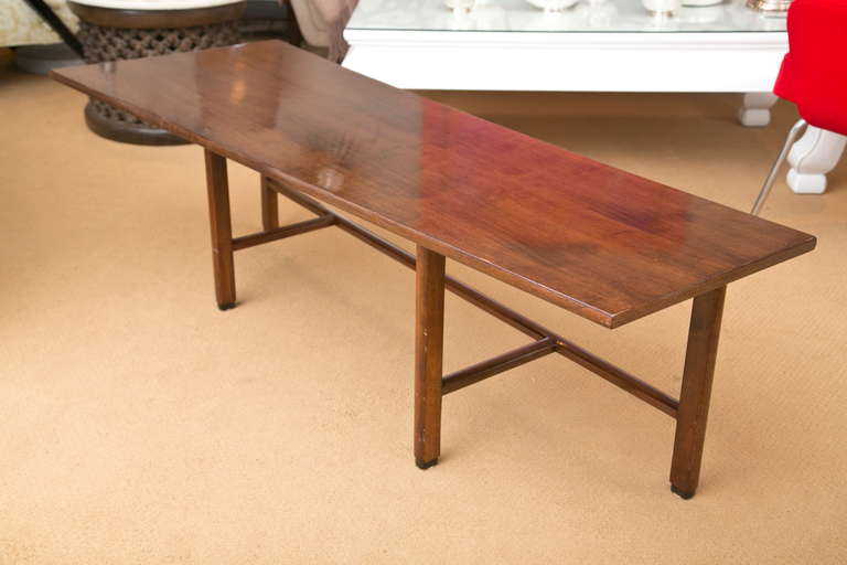 1950's Trapezoid Coffee Table by Edward Wormley In Excellent Condition In Wilton, CT