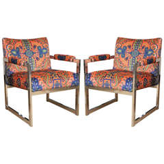 Milo Baughman Armchair Pair