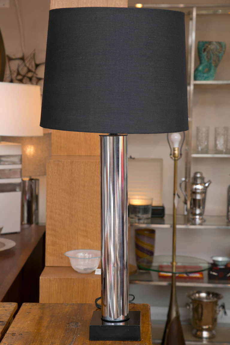 Pair of Mid-Century Chrome Table Lamps