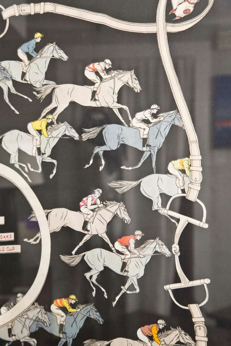 Mid-Century Modern Equestrian Design Hermes Scarf