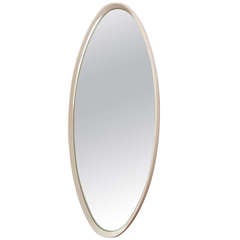 Vintage Lacquer Elliptical Wall Mirror