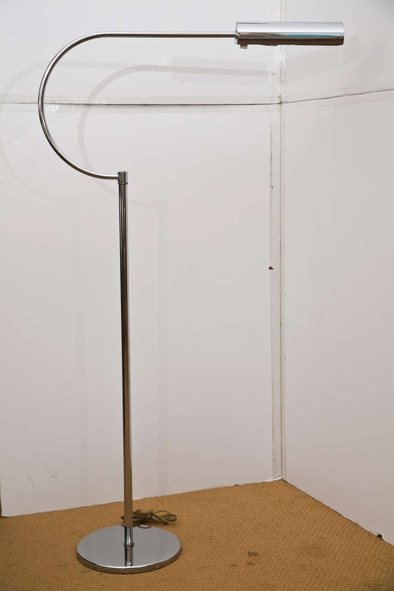1970's Chrome Laurel Arc Lamp
